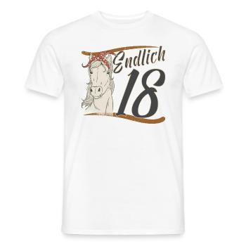 18 Reiter im Reitsport Dressur Reiterin 18. Reiten - Männer T-Shirt - Weiß - Vorne - AI Model Male 178 dark (178cm)