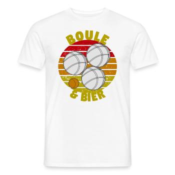 Boule Boccia Ball Sports Petanque Balls Game - Men's T-Shirt - white - Front - AI Model Male 178 dark (178cm)