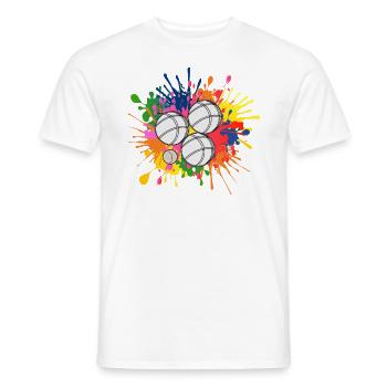 Boule Boccia Ball Sports Petanque Balls Game - Men's T-Shirt - white - Front - AI Model Male 178 dark (178cm)