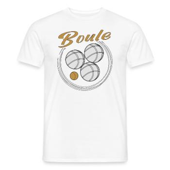 Boule Boccia Ball Sports Petanque Balls Game - Men's T-Shirt - white - Front - AI Model Male 178 dark (178cm)