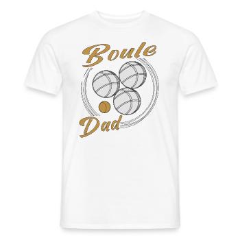 Boule Boccia Kugelsport Petanque Spiel Papa Vater - Männer T-Shirt - Weiß - Vorne - AI Model Male 178 dark (178cm)