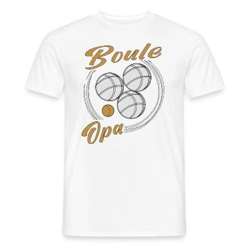 Boule Boccia Kugelsport Petanque Spiel Rentner Opa - Männer T-Shirt - Weiß - Vorne - AI Model Male 178 dark (178cm)