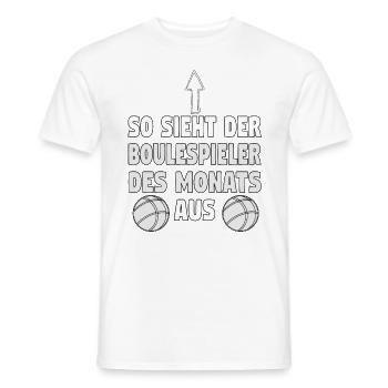 Boule Boccia Kugelsport Petanque Spiel Papa Vater - Männer T-Shirt - Weiß - Vorne - AI Model Male 178 dark (178cm)