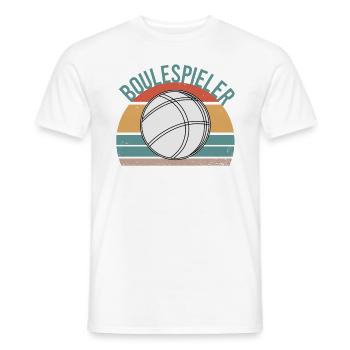 Boule Boccia Kugelsport Petanque Spiel Papa Vater - Männer T-Shirt - Weiß - Vorne - AI Model Male 178 dark (178cm)