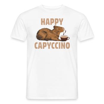 Capybara Capybara Coffee Cappybara Fans - Men's T-Shirt - white - Front - AI Model Male 178 dark (178cm)