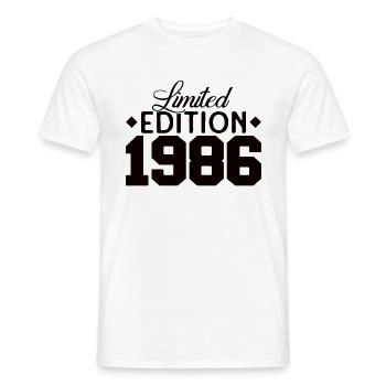 Vintage 1986 Retro Bitrthday Limited Edition - Men's T-Shirt - white - Front - AI Model Male 178 dark (178cm)