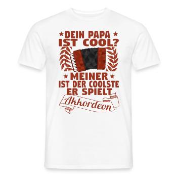 Akkordeon Harmonika Akkordeonspielerin Papa Vater - Männer T-Shirt - Weiß - Vorne - AI Model Male 178 dark (178cm)