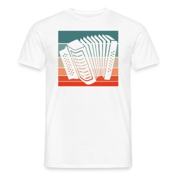 Accordion Styrian harmonica accordion player - Men's T-Shirt - white - Front - AI Model Male 178 dark (178cm)