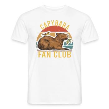 Wasserschwein Capybara Fan Club Cappybara Fans - Men's T-Shirt - white - Front - AI Model Male 178 dark (178cm)
