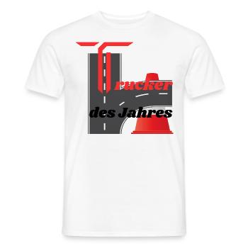 Trucker des Jahres - Männer T-Shirt - Weiß - Vorne - AI Model Male 178 dark (178cm)