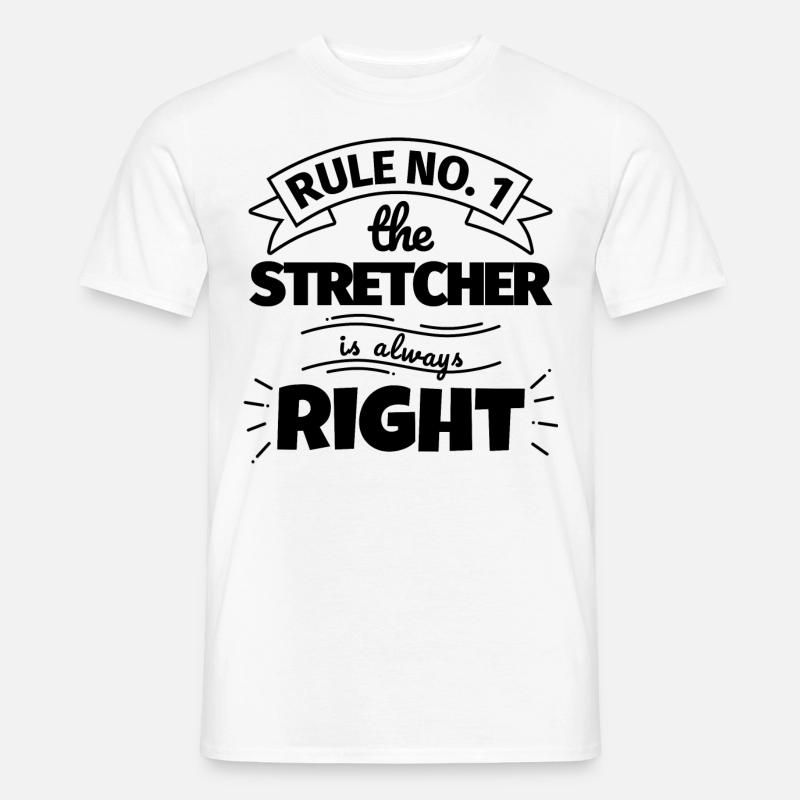 STRETCHER lustiges Geschenk - Männer T-Shirt - Weiß