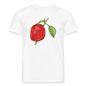 Roter Pfeffer Vektor Paprika - Männer T-Shirt - Weiß - Vorne - AI Model Male 178 dark (178cm)