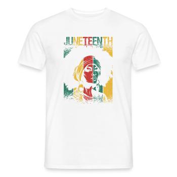 Je suis Afro Black Queen Woman Juneteenth - T-shirt homme - blanc - Devant - AI Model Male 178 dark (178cm)