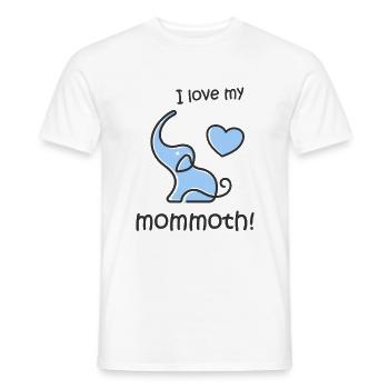 Fans de l’âge de glace de l’éléphant mammouth et futures mamans - T-shirt homme - blanc - Devant - AI Model Male 178 dark (178cm)