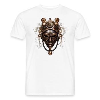 Victorian Steampunk Mask - Men's T-Shirt - white - Front - AI Model Male 178 dark (178cm)