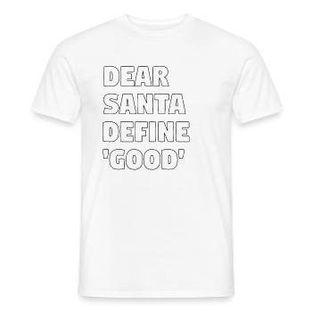 Père Noël drôle de Noël tenue arbre de Noël - T-shirt homme - blanc - Devant - AI Model Male 178 dark (178cm)