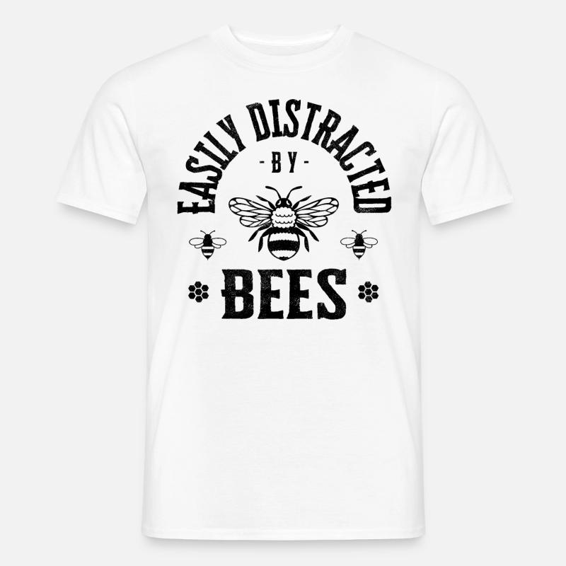 Easily distracted by bees - Men’s T-shirt - white