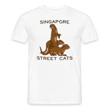 Singapore Sea Otters - Men's T-Shirt - white - Front - AI Model Male 178 dark (178cm)