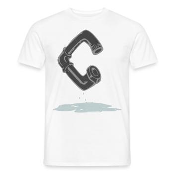 Tube C - T-shirt homme - blanc - Devant - AI Model Male 178 dark (178cm)