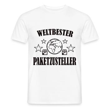 Paketzusteller Paketbote Postbote - Männer T-Shirt - Weiß - Vorne - AI Model Male 178 dark (178cm)