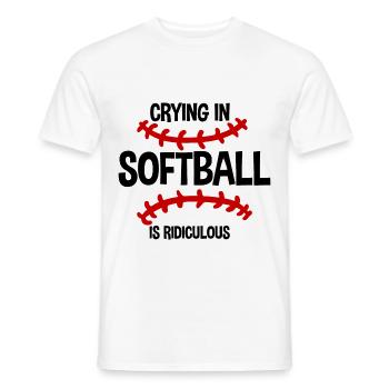 Pleurer Au Softball Est Ridicule 2 - T-shirt homme - blanc - Devant - AI Model Male 178 dark (178cm)