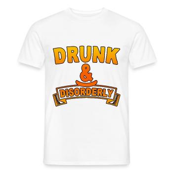 Drunk And Disorderly 4 - Männer T-Shirt - Weiß - Vorne - AI Model Male 178 dark (178cm)