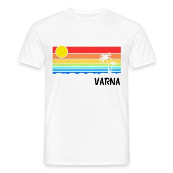 Varna Sunrise Design Bulgarien Balkan Urlaub - Männer T-Shirt - Weiß - Vorne - AI Model Male 178 dark (178cm)