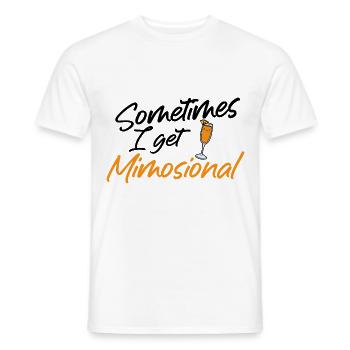 Sometimes I Get Mimosional Brunch Shirt - Männer T-Shirt - Weiß - Vorne - AI Model Male 178 dark (178cm)