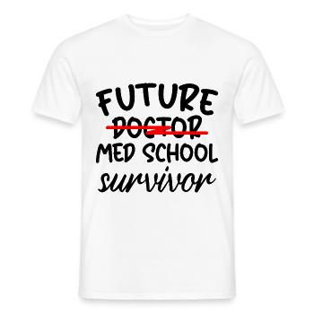 Future Med School Survivor 3 - Men's T-Shirt - white - Front - AI Model Male 178 dark (178cm)