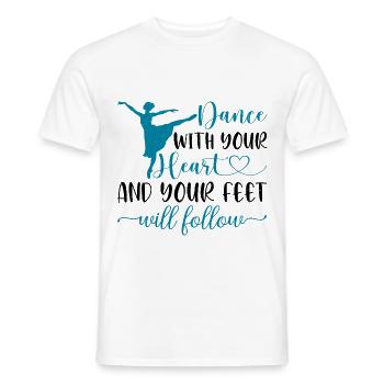 Danse avec ton cœur et tes pieds te suivront 16 - T-shirt homme - blanc - Devant - AI Model Male 178 dark (178cm)