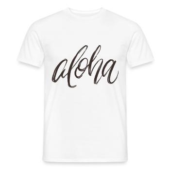 Aloha Proverbe - T-shirt homme - blanc - Devant - AI Model Male 178 dark (178cm)