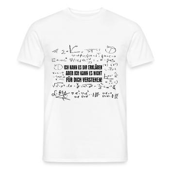 Ich kann es dir erklären Mathematik - Männer T-Shirt - Weiß - Vorne - AI Model Male 178 dark (178cm)