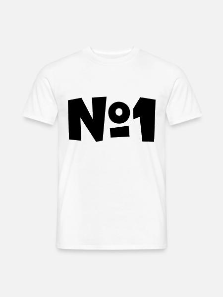 First place number one numbering - Men's T-Shirt - white