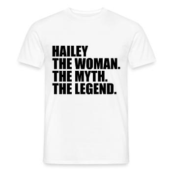 Woman Mythos Legende Name Hailey - Männer T-Shirt - Weiß - Vorne - AI Model Male 178 dark (178cm)