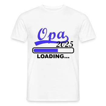 Opa 2025 loading, Ich werde 2025 Opa - Männer T-Shirt - Weiß - Vorne - AI Model Male 178 dark (178cm)