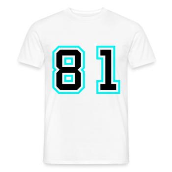 81 Zahl Symbol - Männer T-Shirt - Weiß - Vorne - AI Model Male 178 dark (178cm)