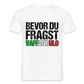 Italy Italian Vaffanculo - Men's T-Shirt - white - Front - AI Model Male 178 dark (178cm)
