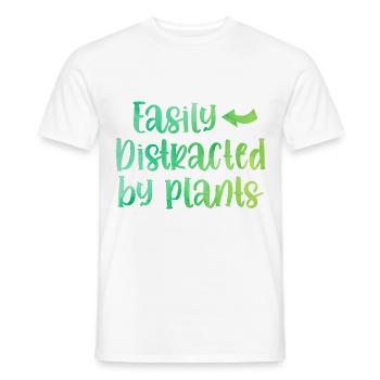 Easily Distracted By Plants Gardening Gardener Lan - Männer T-Shirt - Weiß - Vorne - AI Model Male 178 dark (178cm)