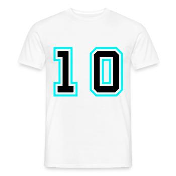 Symbole à 10 chiffres - T-shirt homme - blanc - Devant - AI Model Male 178 dark (178cm)