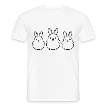 Bunnies Team Easter Funny - Men's T-Shirt - white - Front - AI Model Male 178 dark (178cm)