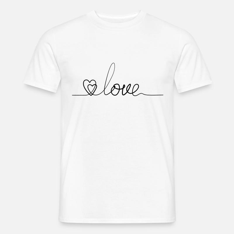 LOVE - Männer T-Shirt - Weiß