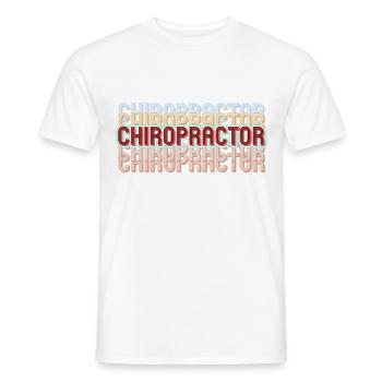 Chiropraticien Physiothérapeute Vintage I Cadeau - T-shirt homme - blanc - Devant - AI Model Male 178 dark (178cm)