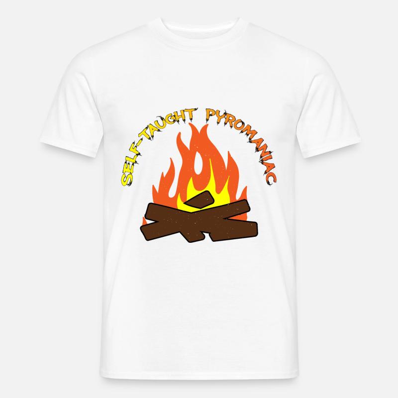 Self-Taught Pyromaniac 8 - Männer T-Shirt - Weiß