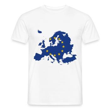 Europe - T-shirt homme - blanc - Devant - AI Model Male 178 dark (178cm)