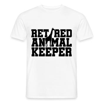 Retired Animal Keeper Animal Lover Zoologist Zoo K - Männer T-Shirt - Weiß - Vorne - AI Model Male 178 dark (178cm)