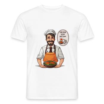 La Couture Gourmande - T-shirt homme - blanc - Devant - AI Model Male 178 dark (178cm)