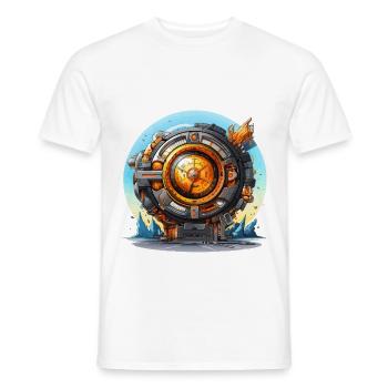 Chroniken der Zeit - Männer T-Shirt - Weiß - Vorne - AI Model Male 178 dark (178cm)