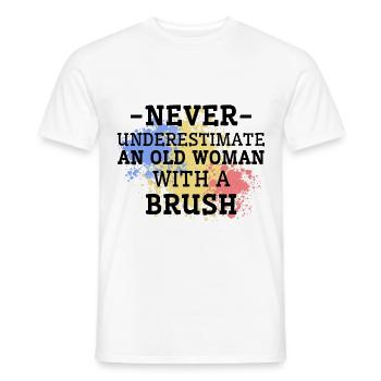 Dire peintre cadeau artiste peintre artiste - T-shirt homme - blanc - Devant - AI Model Male 178 dark (178cm)