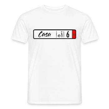 Nummernschild Casablanca 6 - Männer T-Shirt - Weiß - Vorne - AI Model Male 178 dark (178cm)