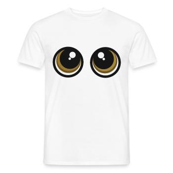 cute eyes look gift facial expressions cute baby - Men's T-Shirt - white - Front - AI Model Male 178 dark (178cm)